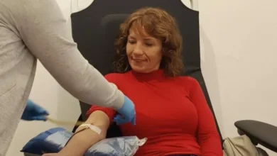 Equipo del Banco de Sangre de la Provincia de Córdoba durante una colecta en el Cabildo Histórico