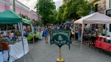 Obra del Paseo de las Artes en Güemes con maquinaria y señalización de cortes de tránsito