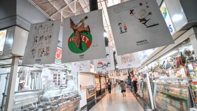 Pasillos del Mercado Norte decorados con viñetas de San Jerónimo Dei 2026