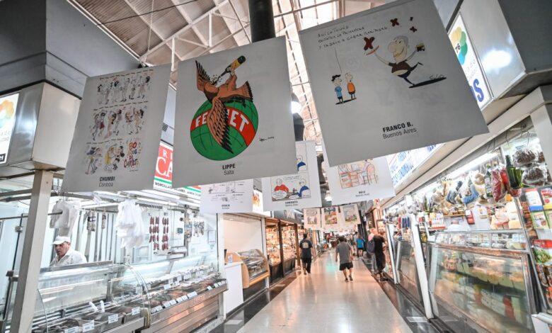 Pasillos del Mercado Norte decorados con viñetas de San Jerónimo Dei 2026
