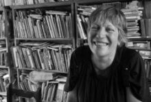 María Teresa Andruetto en el Museo de las Mujeres durante la presentación de sus libros