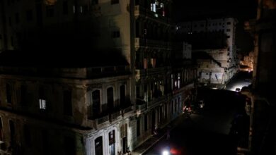 Mapa de Cuba con zonas sin suministro eléctrico durante el apagón de 2026