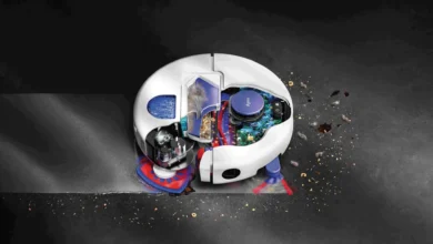 Robot aspirador Dyson Nurovi R3 Spot+Scrub y purificador de aire Dyson HushJet
