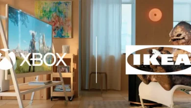 Muebles de la colección XSTABY de IKEA y Xbox en un salón moderno con estilo nórdico