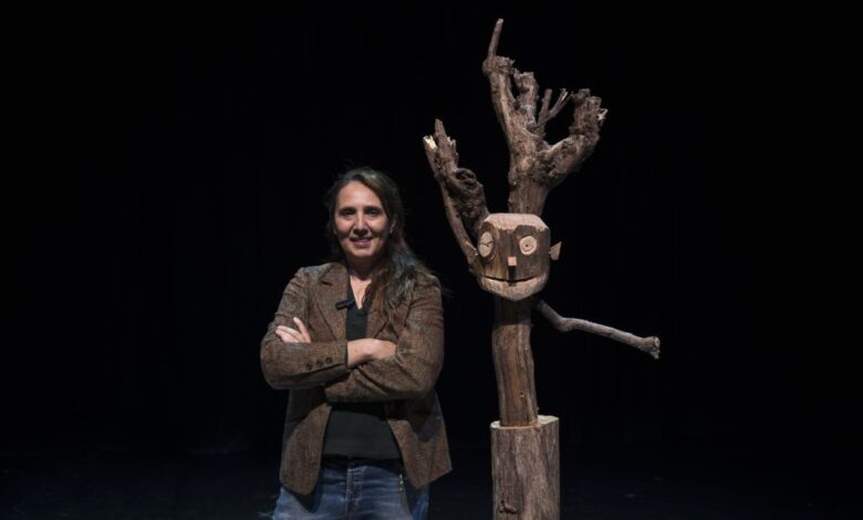 Escena de Gepetto con Beto Bernuez, Florencia Rubio y Patricia Rojo en el Teatro Real de Córdoba