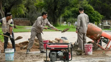 Obras de renovación en el Cementerio San Vicente de Córdoba