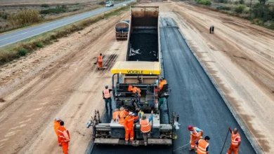 Obra de la Autopista 19 en Córdoba con maquinaria y señalización