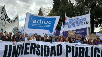 Manifestación universitaria en Córdoba por la Ley de Financiamiento Universitario