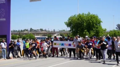 Participantes de Activamente compitiendo en fútbol 7 y maratón en la Facultad de Educación Física de Córdoba