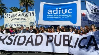 Imagen de la Federación Universitaria de Córdoba durante la marcha