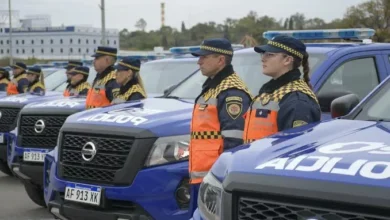Policía Caminera realizando control de tránsito en la provincia de Córdoba