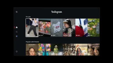 Captura de pantalla de la nueva función Features de Instagram que muestra un video largo en la televisión